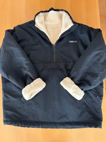 JAVA 자바 리버서블 하프 지퍼 나일론 보아 블루종