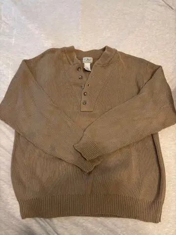 L.L.Bean 베이지 헨리넥 스웨터