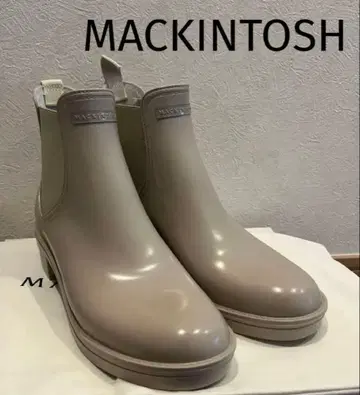 미사용 MACKINTOSH / 사이드 고어 레인부츠 36 그레이 베이지