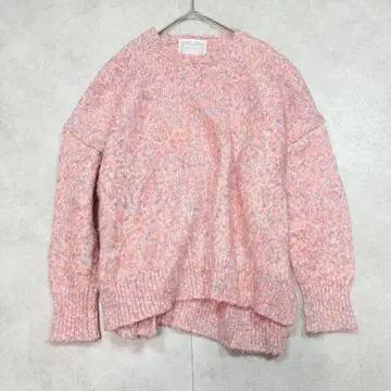 새상품급 BEARDSLEY 비어즐리 믹스 니트 루즈핏 니트 핑크