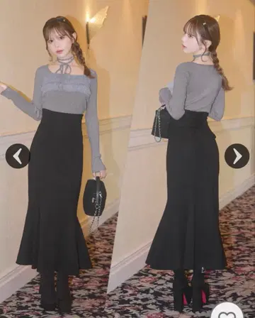 미셸 마카롱 어른의 슬림 레그 스커트