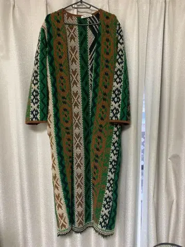 EMA BLUE'S 기하학 패턴 니트 가디건