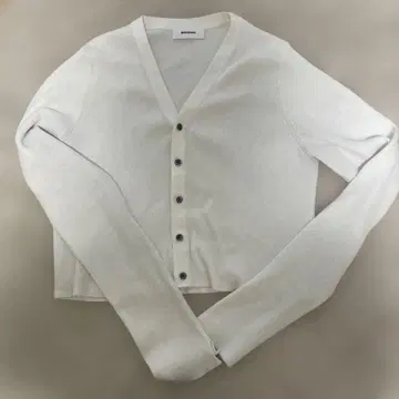 MIESROHE 화이트 V넥 가디건