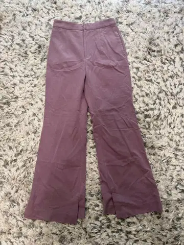 퍼플 플레어 팬츠 슬릿 포함