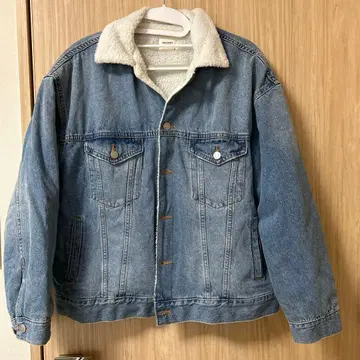 WEGO BROWNY 보아 카라 부착 데님 자켓