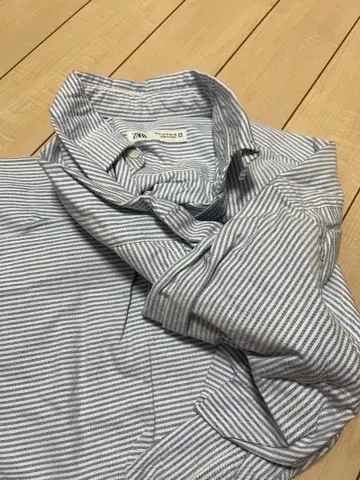 ZARA 스트라이프 반팔 셔츠 M