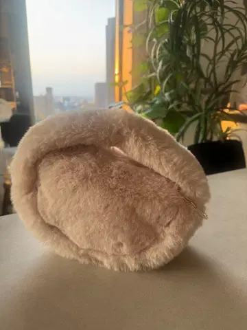 Lily Brown 베이지 퍼 백