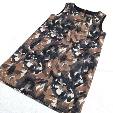 COMME CA DU MODE 15 울 올 패턴 튜닉 원피스