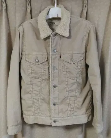 EDWIN 보아 자켓 베이지 코듀로이