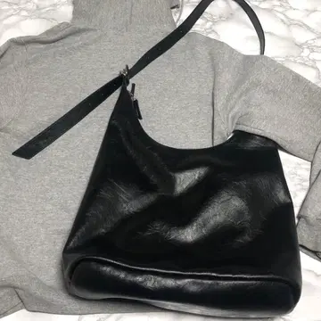 y2k one shoulder bag black