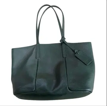 새상품급 히로후 로셰 다크 그린 가죽 토트백
