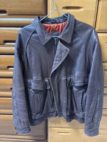 Dhomme Ahomme 다크 브라운 가죽 라이더 자켓 B3