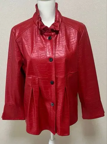 가죽풍 레드 자켓