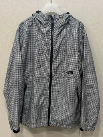 THE NORTH FACE 체크 무늬 마운틴 후드티 L