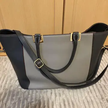 비즈니스 백 그레이와 블랙 합성 피혁