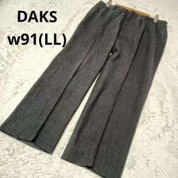 DAKS 슬랙스 팬츠 남성용 스트레이트 그레이 울 LL 닥스