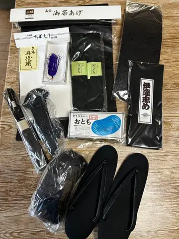 상복 일본 정통의상 소품 세트 블랙 조리 23cm 포함