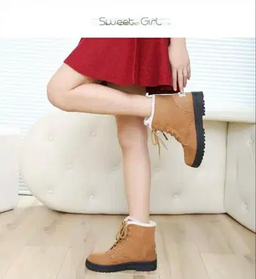 어그 부츠 레이스업 속기모