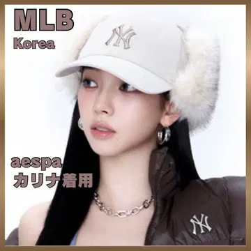 마지막 1점 [미사용 새상품] 인기!! 카리나 착용 MLB 플라이트 캡