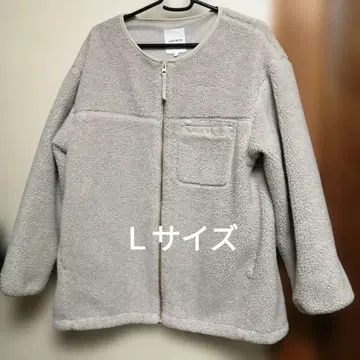 LEPSIM 노카라 자켓 베이지 플리스