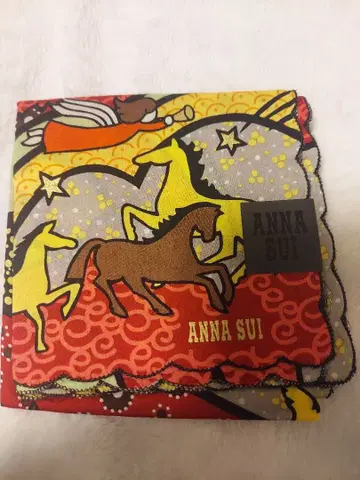 안나수이 손수건 천사 말 새상품