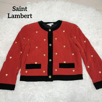 퀼팅 자켓 빈티지 골드 버튼 레트로 하트 모티브 벨로아