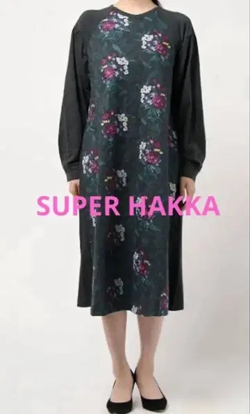 SUPER HAKKA 슈퍼 하카 로즈 클래식 자수 원피스 꽃무늬