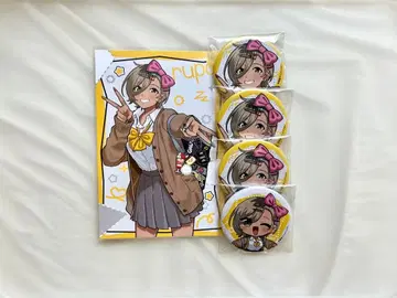 걸즈밴드 클라이 가루쿠라 헤이세이 갸루 루파 캔뱃지 특전 엽서