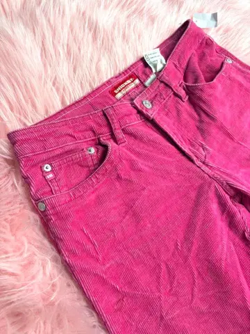 핑크 코듀로이 플레어 팬츠