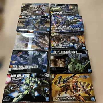 HG 건담 프라모델 세트 10점