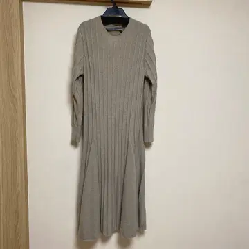 슬로브 이에나, 이에나, 니트 원피스, 베이지, 그레이지, 프리 사이즈