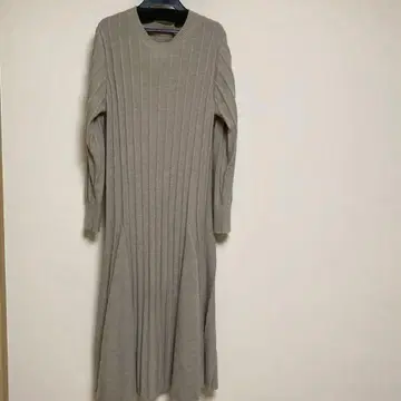 슬로브 이에나, 이에나, 니트 원피스, 베이지, 그레이지, 프리 사이즈