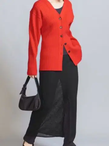 새상품 BEAUTY&YOUTH 시어 니트 레이어드 스커트 정가 14800