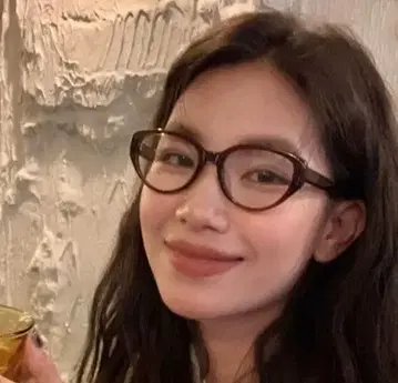 브라운 캣아이 안경