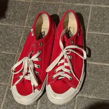 레드 캔버스 로우컷 스니커즈