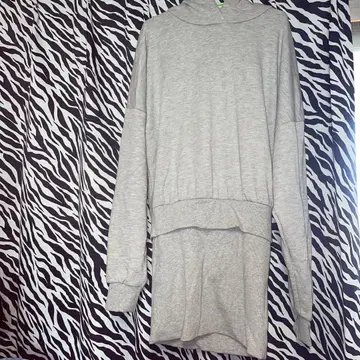 ANAP 그레이 후드 부착 미니 원피스