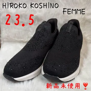 미사용품 히로코코시노 FEMME 엘레강트 에어 밑창 스니커즈 블랙