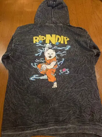 RIPNDIP 후드티 그레이 드래곤볼 콜라보 12/12 가격 인하