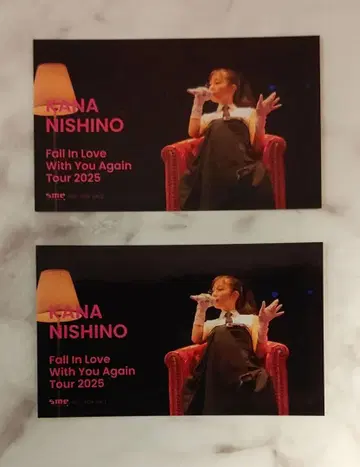 니시노 카나 Tour 2025 특전 카드 사이즈 스티커 2장 세트