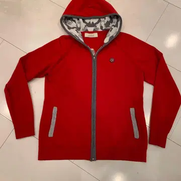 adabat 후드 부착 레드 스웨터