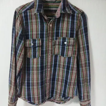 나이젤카본 멀티 컬러 체크 무늬 리버서블 플란넬 셔츠 42