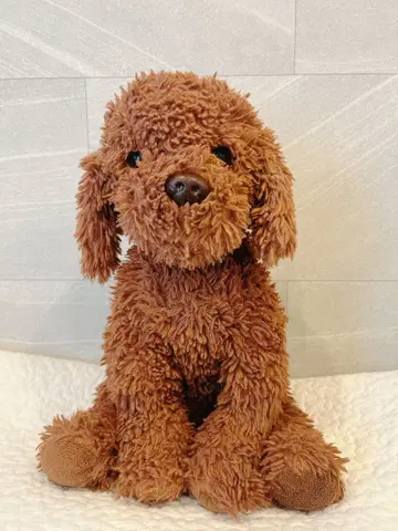 토이 푸들 봉제 인형 개 인형 브라운 토이푸