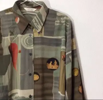 올 패턴 구제 의류 긴팔 셔츠