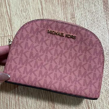 미사용 새상품 MICHAEL KORS 핑크 라운드 파우치