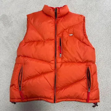 오렌지 XL 퀼팅 다운 베스트 55