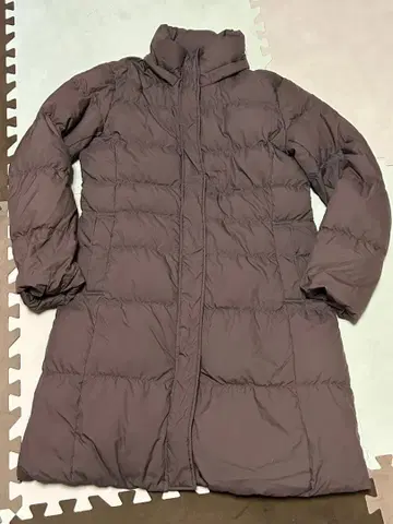 주말 한정판 유니클로 롱 다운 자켓 그레이 L 사이즈