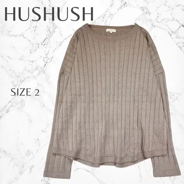 해시 아쉬 뛰어난 돌려입기 보트넥 리브 니트 긴팔 스웨터 M