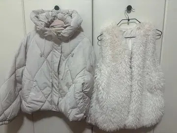 [ 새상품급 ] GRL 아우터 2종 세트 다운 숏 기장 퍼 자켓