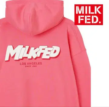 MILKFED. 핑크 후드 부착 트레이닝복