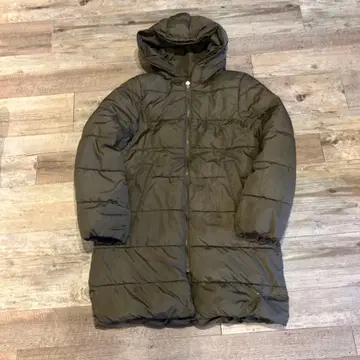 올리브 후드 부착 코트 리버서블